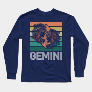 Gemini Zodiac Vintage Long Sleeve T-Shirt